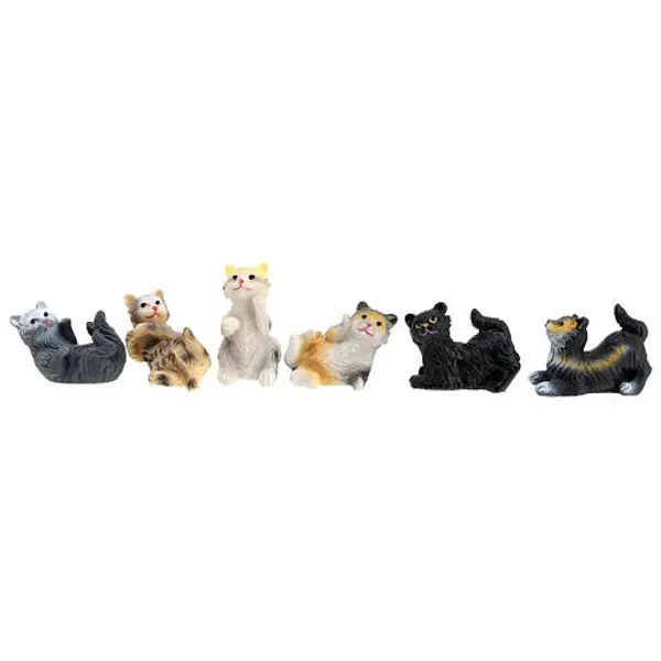 Set 6 chats crèche 10 cm