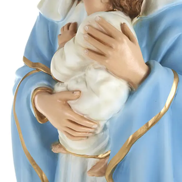 Statue Vierge et enfant 80 cm fibre de verre