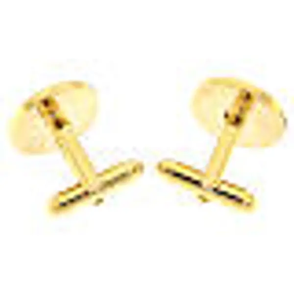 Boutons de manchettes ange musicien fond bleu marine laiton doré
