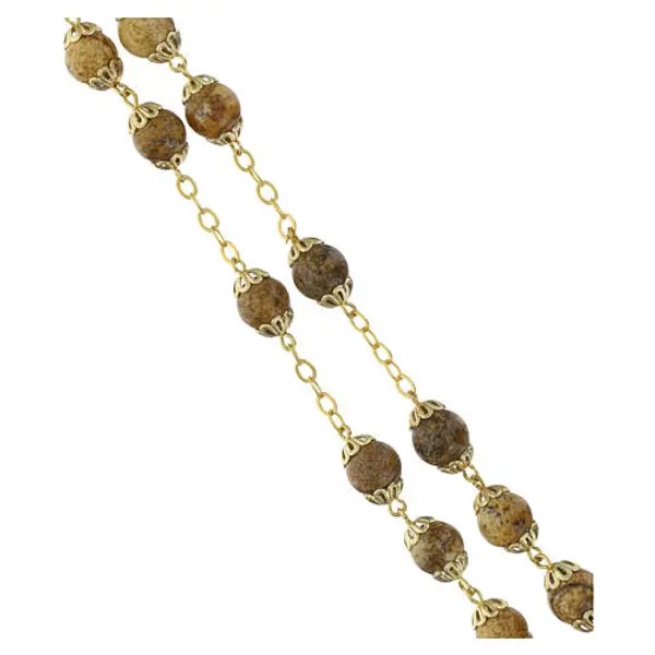 Chapelet Ghirelli Vierge Miraculeuse en jaspe 8 mm