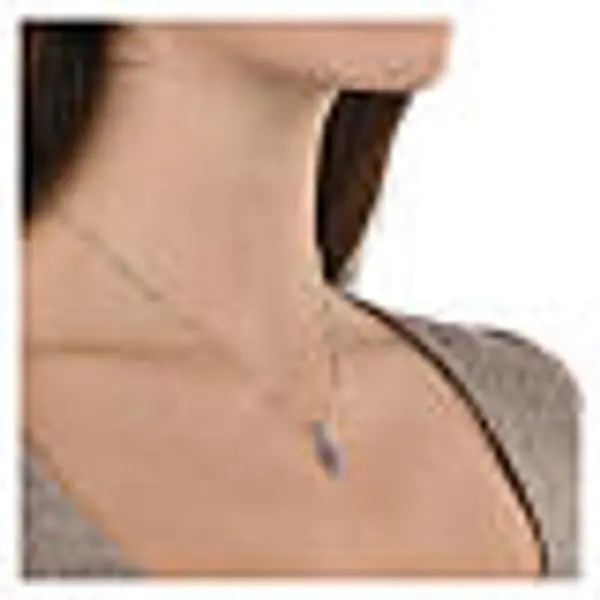 Collier argent 925 croix zircons violets Benedictus