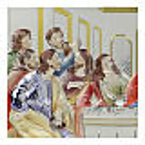 Cène tableau bilaminé coloré Valenti Argenti 45x90 cm