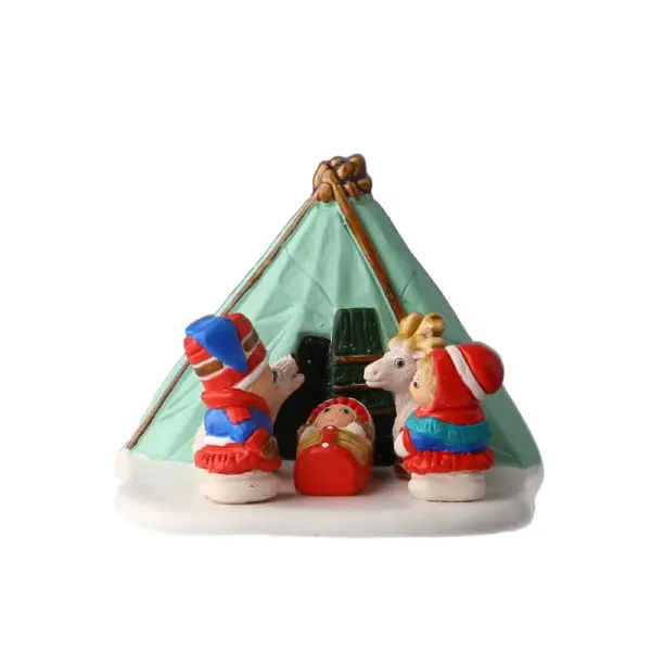 Crèche de la Finlande en céramique 8x7cm