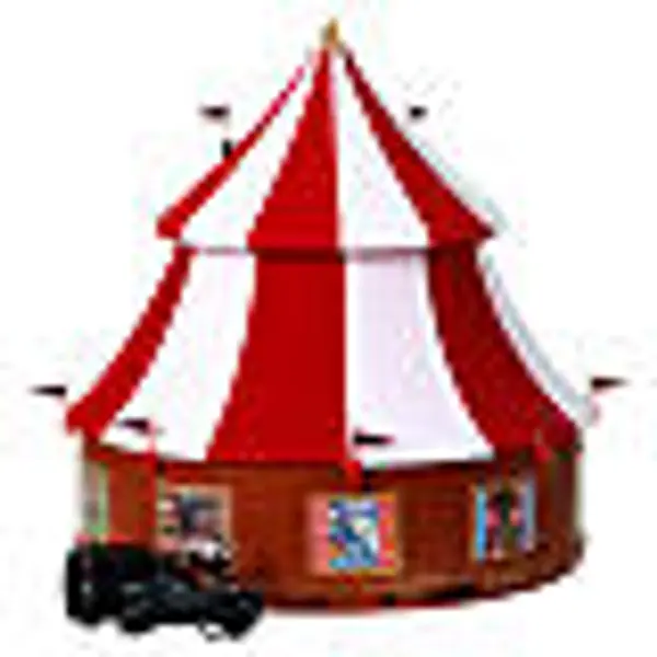 Boîte à musique tente de cirque avec personnages 30x25 cm