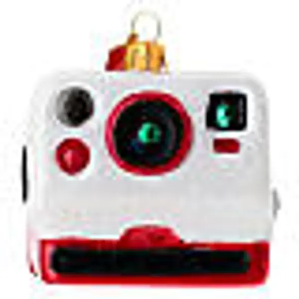 Appareil photo instantané décoration sapin Noël verre soufflé
