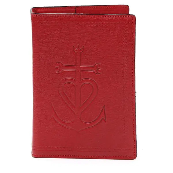 Couverture Bible Jérus. cuir rouge Ancre du Salut