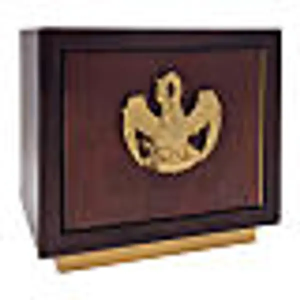 Tabernacle bois pélican doré 25X20X20 cm