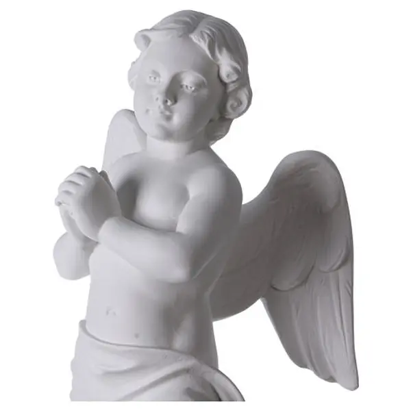 Ange sur pierre marbre 60 cm