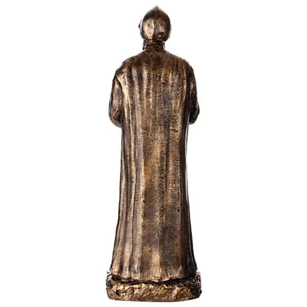 Statue Saint Charbel en résine patinée bronze 40 cm