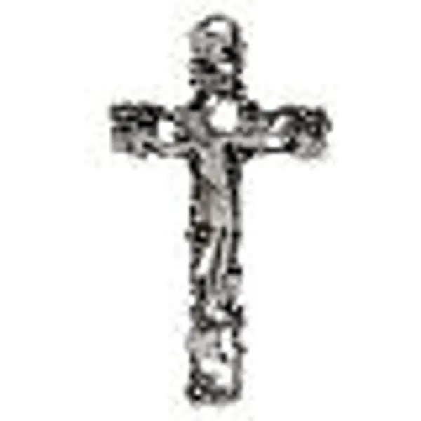 Crucifix doré argenté raisins