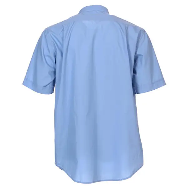 Chemise Clergyman manches courtes mixte coton bleu clair In Primis