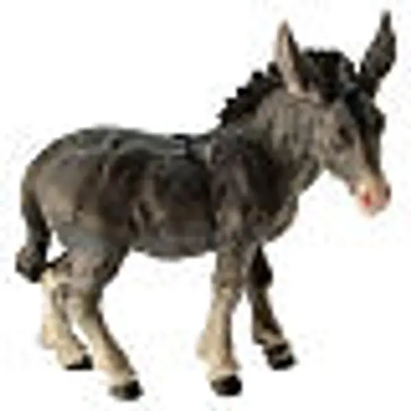 Âne bois peint crèche Kostner 12 cm