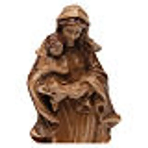 Vierge Enfant baroque patiné multinuance Valgardena