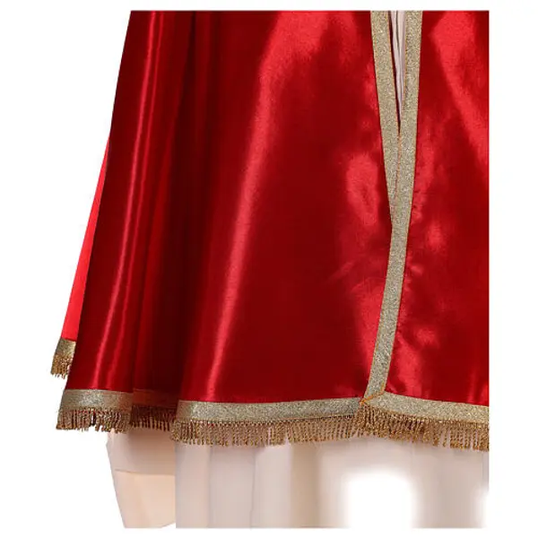 Pèlerine pour confrérie 100% polyester satin rouge