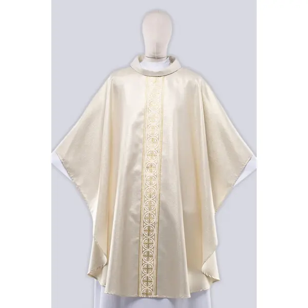 Chasuble solennelle dorée et blanche RP20/b