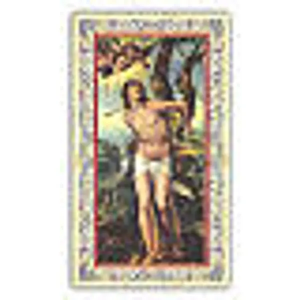 Image de dévotion St Sébastien 10x5 cm