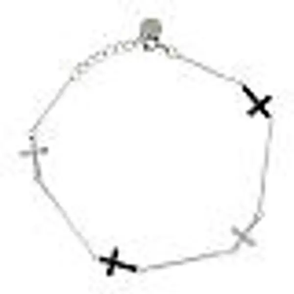 Bracelet Lumina argent 925 zircons blancs et noirs Benedictus