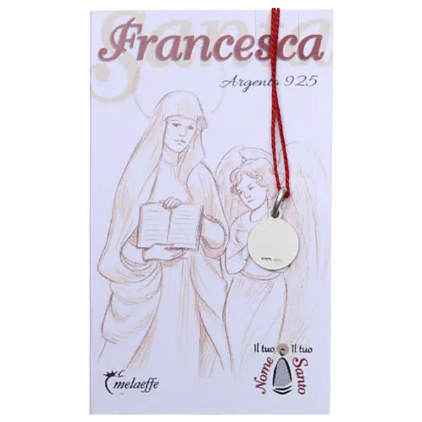 Médaille Ste Françoise Romaine argent 925 rhodié 10 mm