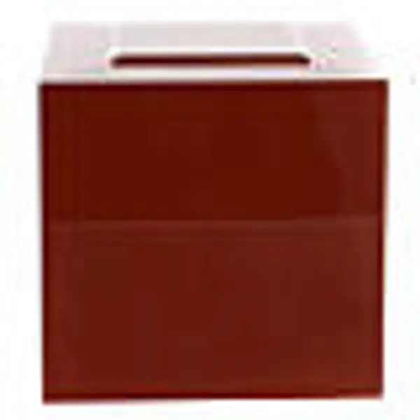 Urne funéraire cube à bossage laqué rouge brillant 5L