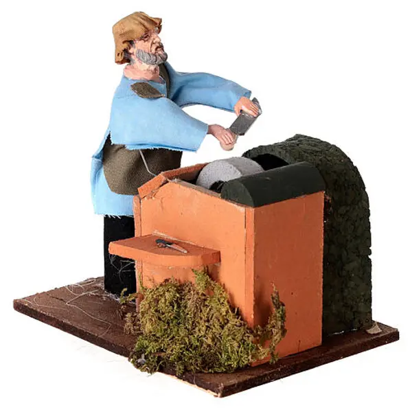 Rémouleur mouvement pour crèche 12 cm