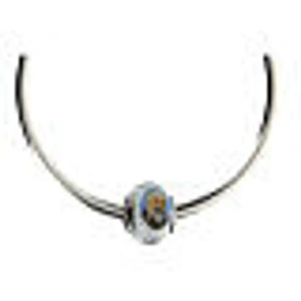 Perle passante Saint Pio argent 925 verre Murano pour bracelets