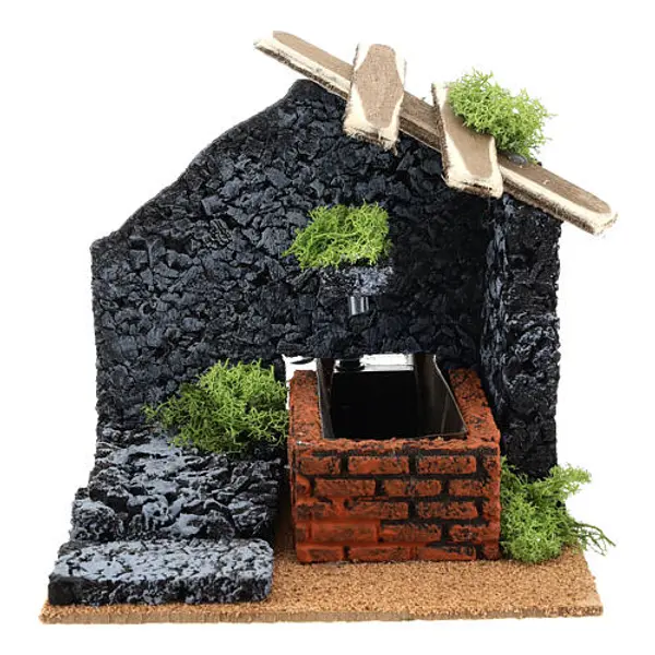 Fontaine électrique crèche Fontanini: village 12cm