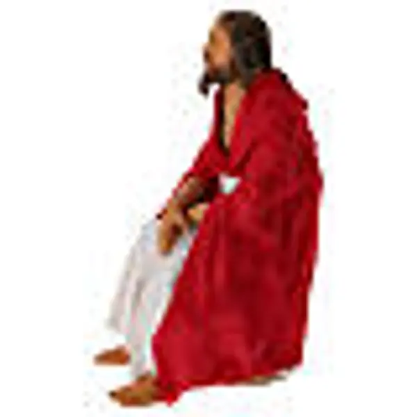 Jésus assis pour scène couronnement d'épines crèche napolitaine terre cuite h 30 cm