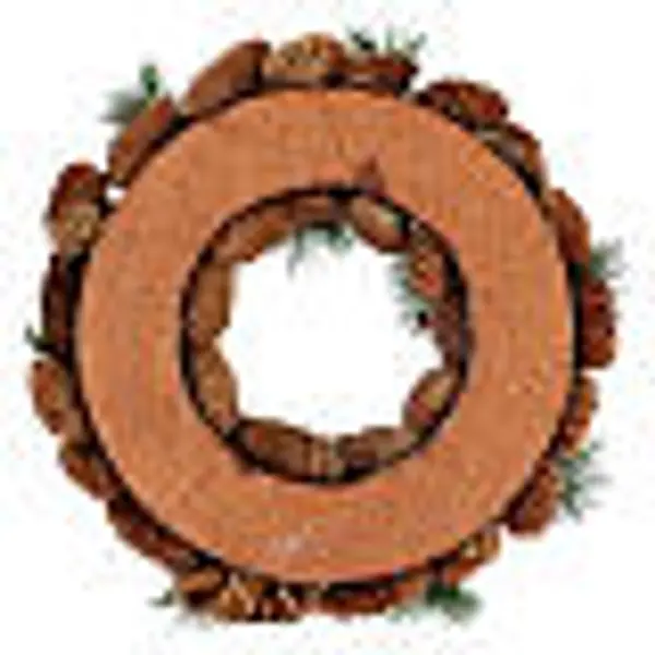 Couronne de Noël diam. 30 cm pommes de pin et baies