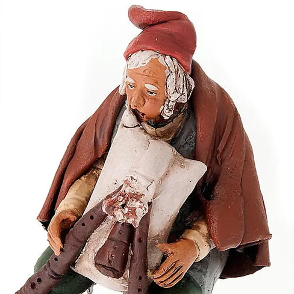 Santon crèche de Noël joueur de musette