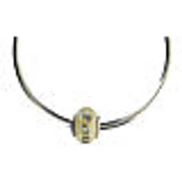 Pendentif passant pour bracelet Pater Noster verre Murano argent 925