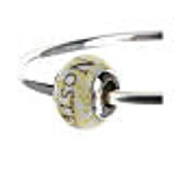 Pendentif passant pour bracelet Pater Noster verre Murano argent 925