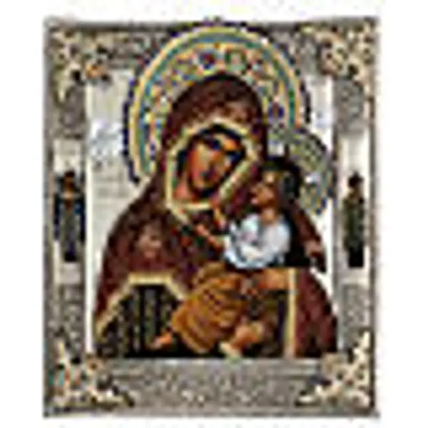 Vierge de la Tendresse riza peinte 30x25 cm Pologne