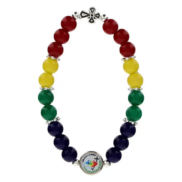 Bracelet élastique Jubilé 2025 cristal coloré