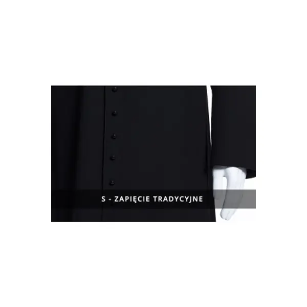 Soutane d’été romaine noire S - polyester
