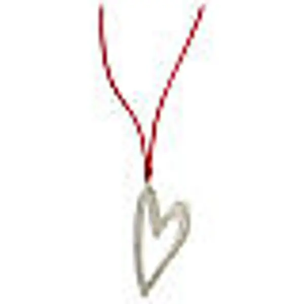 Collier en corde avec coeur pendentif argent 925 HOLYART