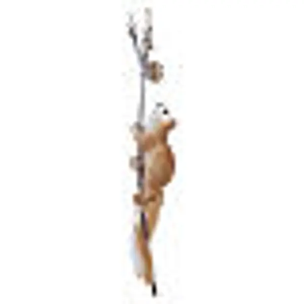 Décoration écureuil sur branche enneigée 60x10x10 cm