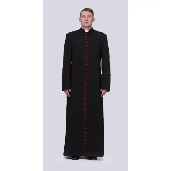 Soutane traditionnelle noire de prélat TSPP - polyester
