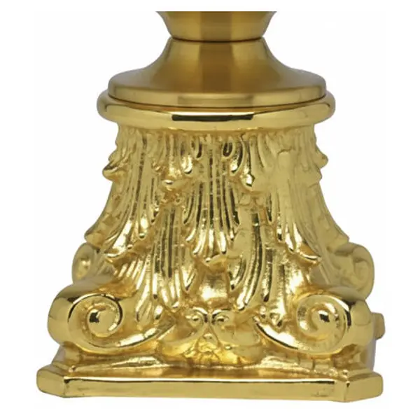 Chandelier d'autel en laiton doré base baroque douille 40 mm