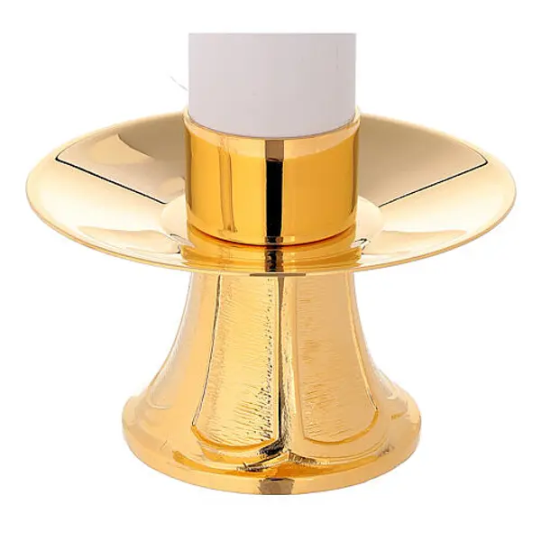 Duo de chandeliers d'autel et bougies cire liquide