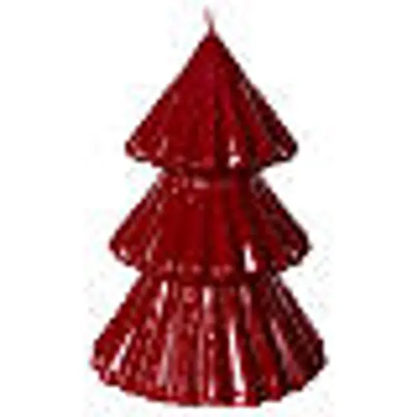 Bougie de Noël sapin Tokyo 17 cm bordeaux