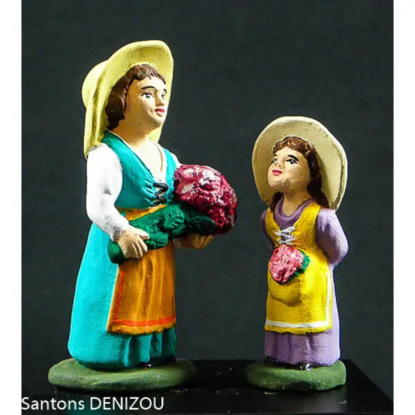 Petite fille Fleuriste 7 cm