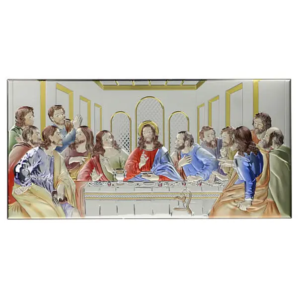 Cène tableau bilaminé coloré Valenti Argenti 45x90 cm