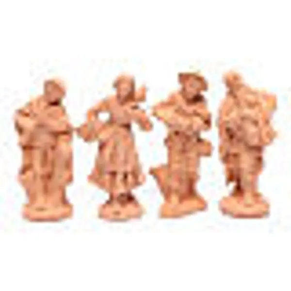 Crèche terre cuite naturelle 15 santons 15 cm