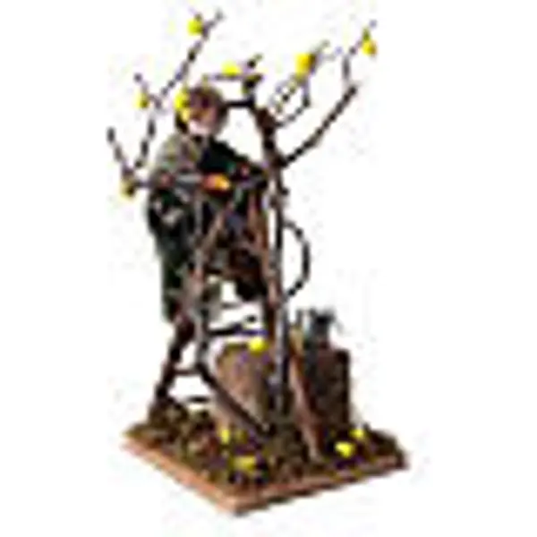 Homme sur arbre avec échelle 12 cm crèche napolitaine animée