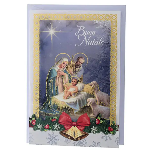 Carte voeux Noël Sainte Famille classique - assortiment