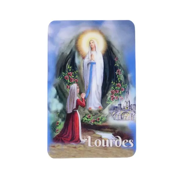 Carte de prière de l'Apparition de Lourdes multilingue