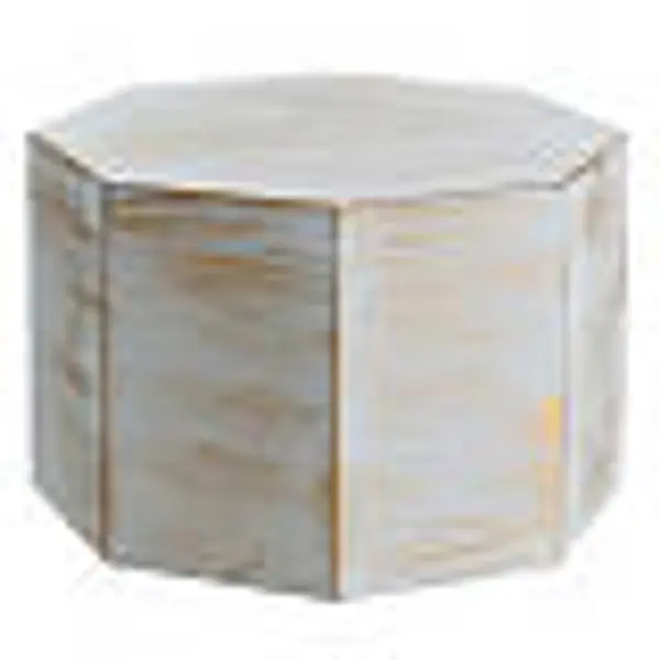 Urne funéraire octogone lisse effet bronze or blanc mat 5L