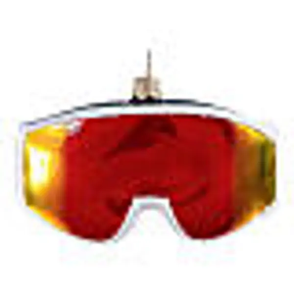 Décoration lunettes de ski sapin Noël verre soufflé h 9 cm