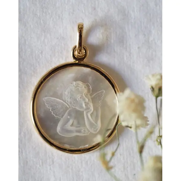 Médaille Ange de Raphaël 16mm | Or 18 carats