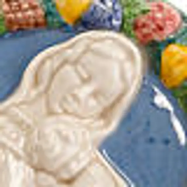 Bas-relief céramique Vierge avec enfant endormi